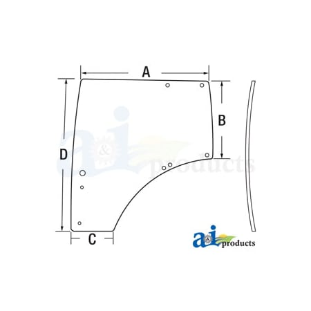 A & I Products Glass, LH Door; Panorama Version 0" x0" x0" A-L212967